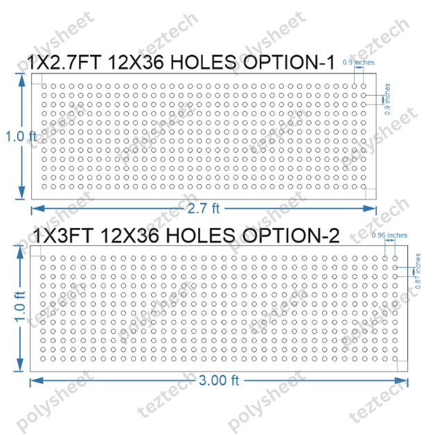 SCR30 1X3 FEET 12X36 HOLES SCREEN TOTAL HOLES=432