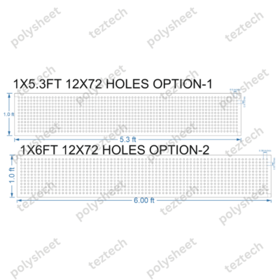 SCR33 1X6 FEET 12X72 HOLES SCREEN TOTAL HOLES=864