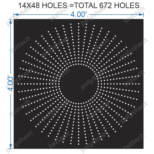 CRC39	4X4 FEET 14X48 HOLES CIRCLE POLYSHEET