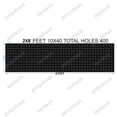 SCR126 2X8 FEET 10X40 HOLES SCREEN TOTAL HOLES=400
