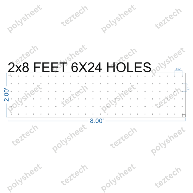 SCR93 2X8 FEET 6X24 HOLES SCREEN TOTAL HOLES=144