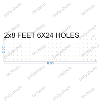 SCR93 2X8 FEET 6X24 HOLES SCREEN TOTAL HOLES=144