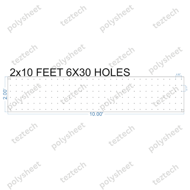SCR94 2X10 FEET 6X30 HOLES SCREEN TOTAL HOLES=180