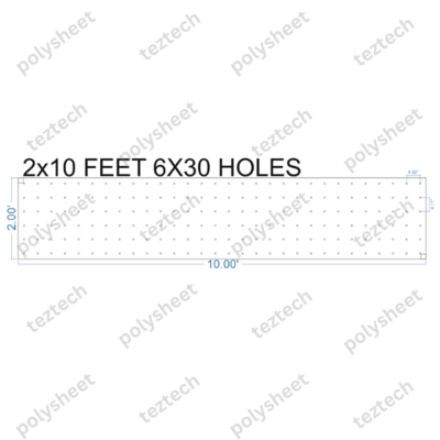 SCR94 2X10 FEET 6X30 HOLES SCREEN TOTAL HOLES=180