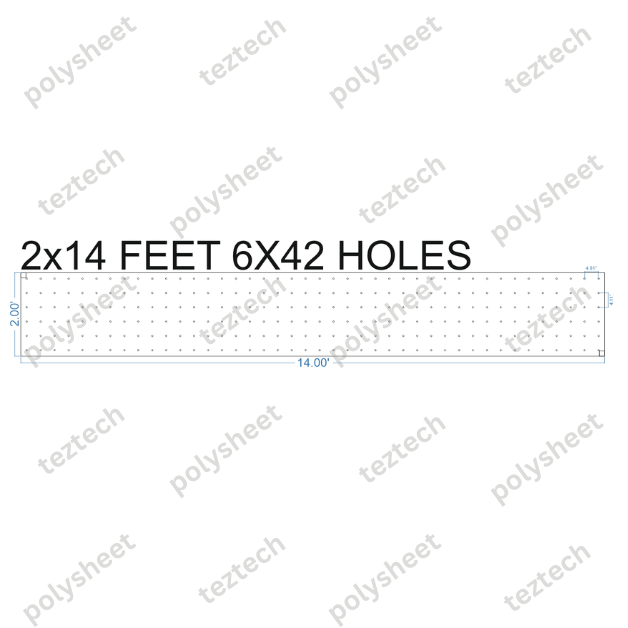 SCR96 2X14 FEET 6X42 HOLES SCREEN TOTAL HOLES=252