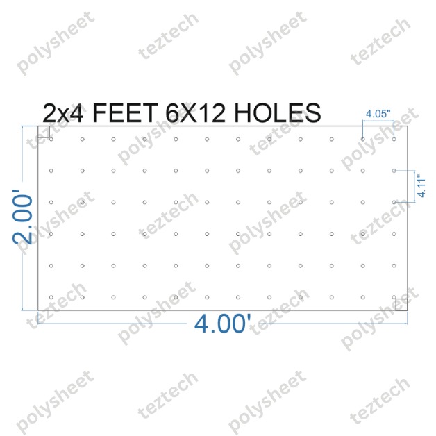 SCR91 2X4 FEET 6X12 HOLES SCREEN TOTAL HOLES=72
