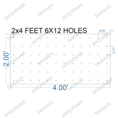 SCR91 2X4 FEET 6X12 HOLES SCREEN TOTAL HOLES=72