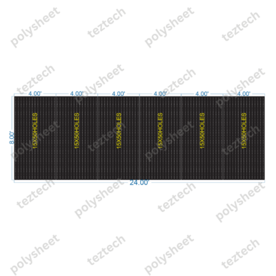 SCR432 	8X24 FEET 15X50 HOLES SCREEN TOTAL HOLES=750
