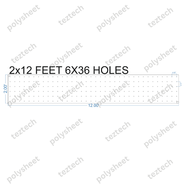 SCR95 2X12 FEET 6X36 HOLES SCREEN TOTAL HOLES=216