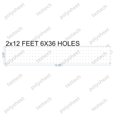 SCR95 2X12 FEET 6X36 HOLES SCREEN TOTAL HOLES=216