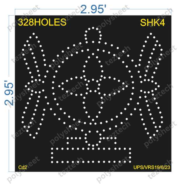 SHK4 SHAKRAM 3X3 FEET 328HOLES