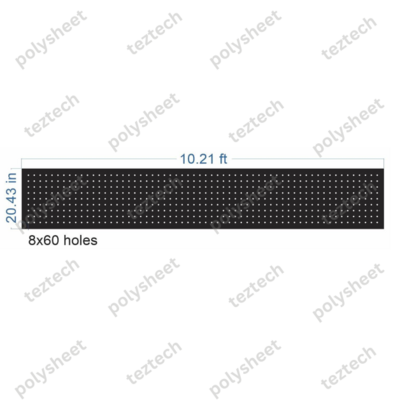 SCR107 1.7X10.21 FEET 8X60 HOLES SCREEN TOTAL HOLES=480