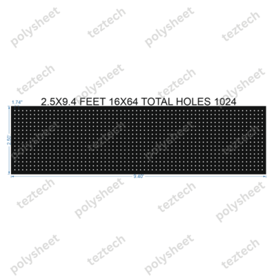 SCR334 2.5X9.4 FEET 16X64 HOLES SCREEN TOTAL HOLES=1024