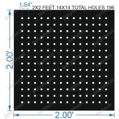 SCR370 2X2 FEET 14X14 HOLES SCREEN TOTAL HOLES=196