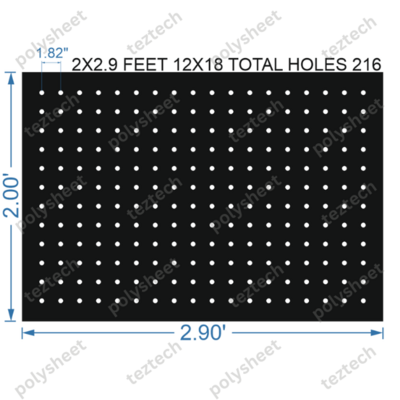 SCR360 	2X2.9 FEET 12X18 HOLES SCREEN TOTAL HOLES=216