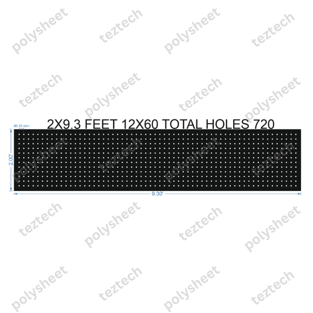 SCR366 2X9.3 FEET 12X60 HOLES SCREEN TOTAL HOLES=720