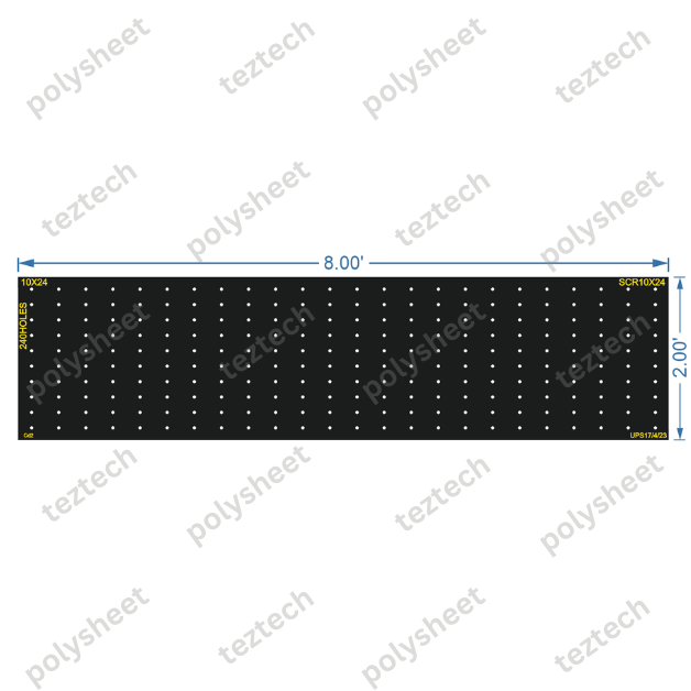 SCR123 2X8 FEET 10X24 HOLES SCREEN TOTAL HOLES=240