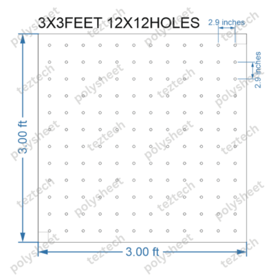 SCR410	3X3 FEET 12X12 HOLES SCREEN TOTAL HOLES=144