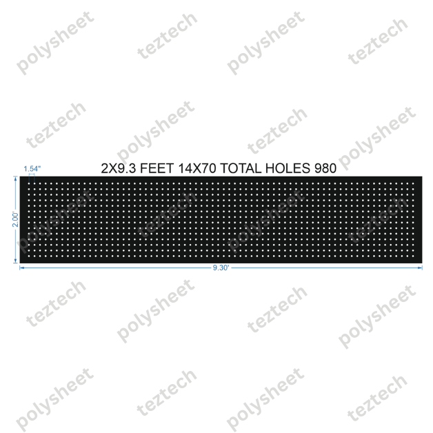 SCR376 	2X9.3 FEET 14X70 HOLES SCREEN TOTAL HOLES=980