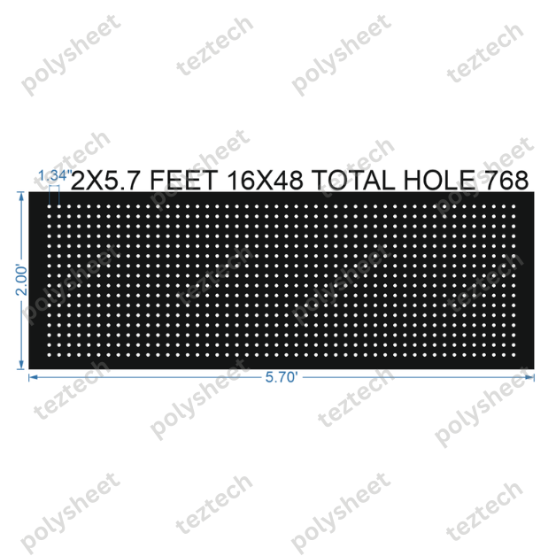 SCR384	2X5.7 FEET 16X48 HOLES SCREEN TOTAL HOLES=768