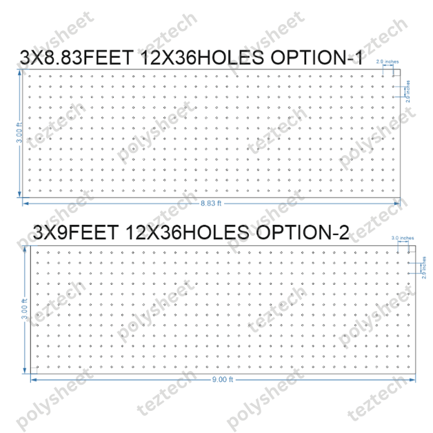 SCR412 3X9 FEET 12X36 HOLES SCREEN TOTAL HOLES=432