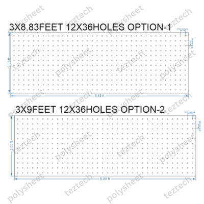 SCR412 3X9 FEET 12X36 HOLES SCREEN TOTAL HOLES=432