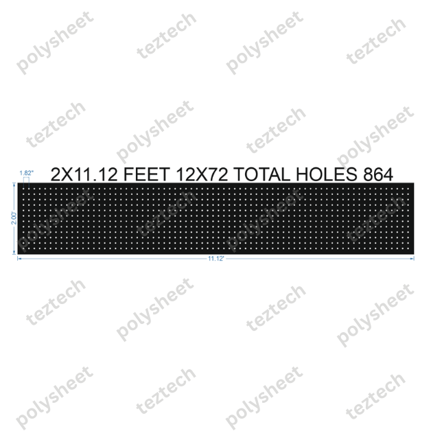 SCR367 	2X11.12 FEET 12X72 HOLES SCREEN TOTAL HOLES=864