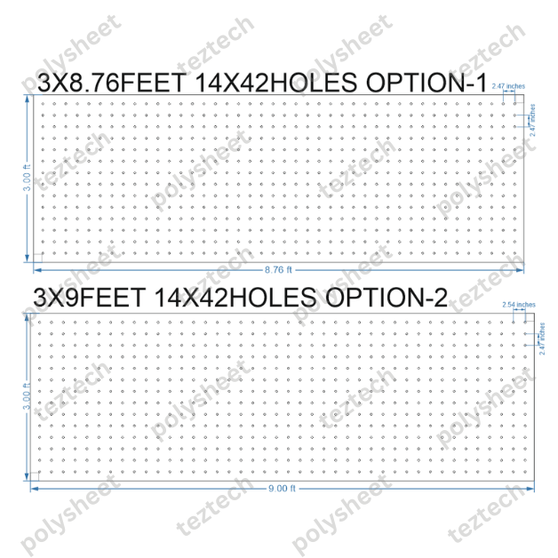SCR421	 3X9 FEET 14X42 HOLES SCREEN TOTAL HOLES=588