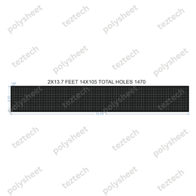 SCR378 	2X13.7 FEET 14X105 HOLES SCREEN TOTAL HOLES=1470