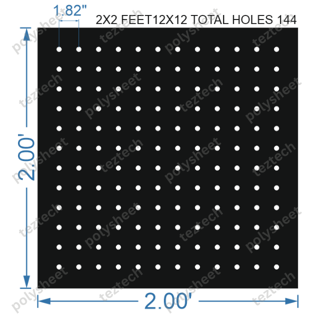 SCR359	 2X2 FEET 12X12 HOLES SCREEN TOTAL HOLES=144