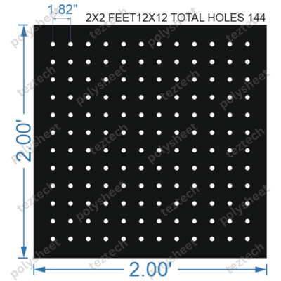SCR359	 2X2 FEET 12X12 HOLES SCREEN TOTAL HOLES=144
