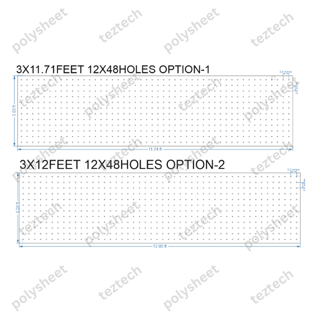 SCR416	 3X12 FEET 12X48 HOLES SCREEN TOTAL HOLES=576