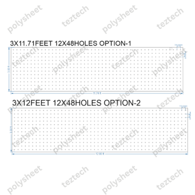 SCR416	 3X12 FEET 12X48 HOLES SCREEN TOTAL HOLES=576