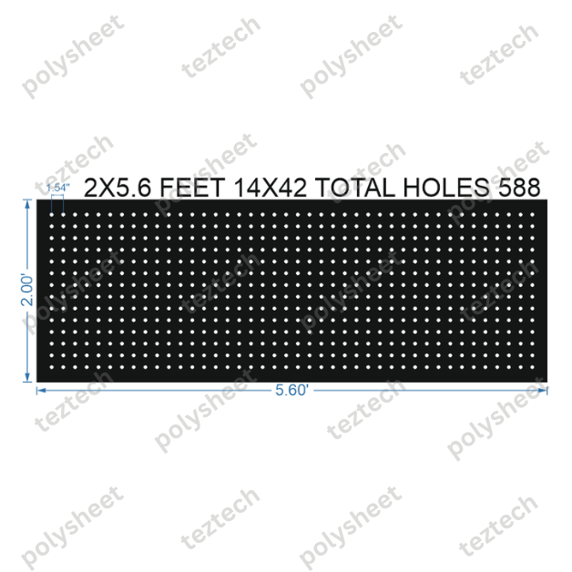 SCR374 	2X5.6 FEET 14X42 HOLES SCREEN TOTAL HOLES=588