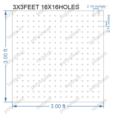 SCR423	3X3 FEET 16X16 HOLES SCREEN TOTAL HOLES=256