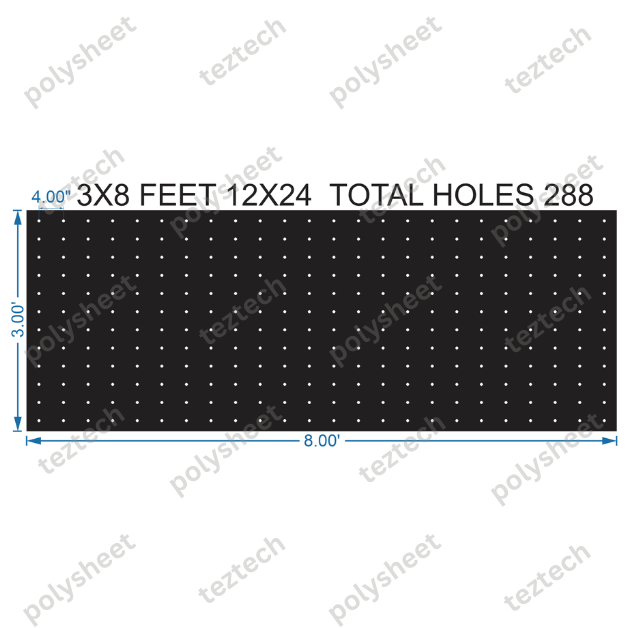 SCR417	 3X8 FEET 12X24 HOLES SCREEN TOTAL HOLES=288