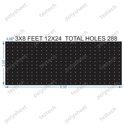SCR417	 3X8 FEET 12X24 HOLES SCREEN TOTAL HOLES=288