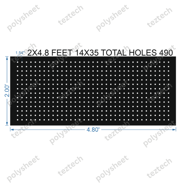 SCR373	 2X4.8 FEET 14X35 HOLES SCREEN TOTAL HOLES=490
