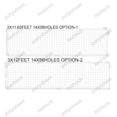 SCR422 	3X12 FEET 14X56 HOLES SCREEN TOTAL HOLES=784