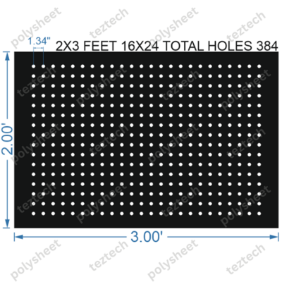 SCR381 	2X3 FEET 16X24 HOLES SCREEN TOTAL HOLES=384