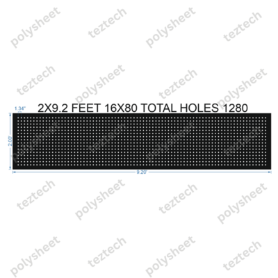 SCR386	 2X9.2 FEET 16X80 HOLES SCREEN TOTAL HOLES=1280