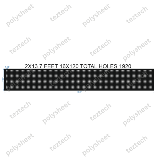 SCR388 	2X13.7 FEET 16X120 HOLES SCREEN TOTAL HOLES=1920