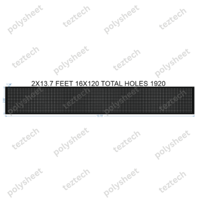 SCR388 	2X13.7 FEET 16X120 HOLES SCREEN TOTAL HOLES=1920