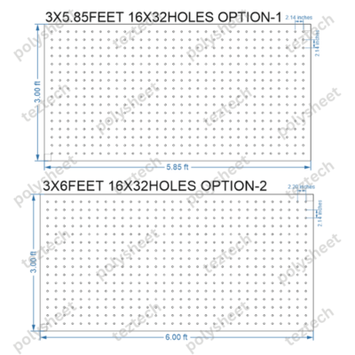 SCR424 	3X6 FEET 16X32 HOLES SCREEN TOTAL HOLES=512