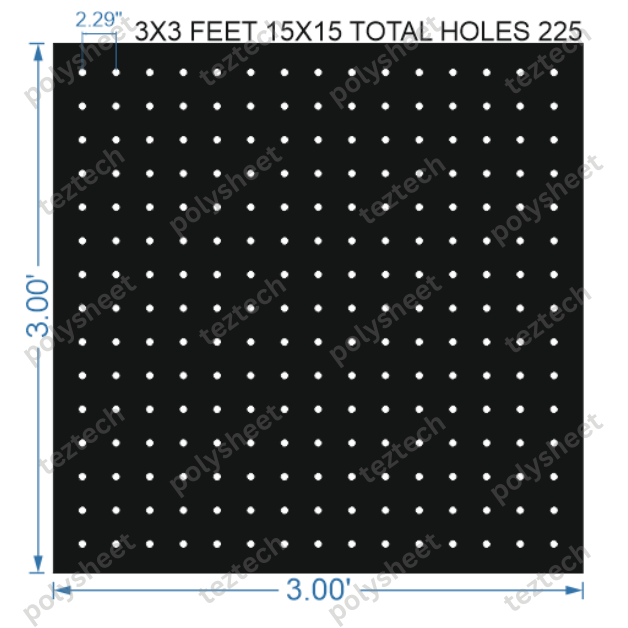 SCR163 3X3 FEET 15X15 HOLES SCREEN TOTAL HOLES=225
