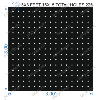 SCR163 3X3 FEET 15X15 HOLES SCREEN TOTAL HOLES=225