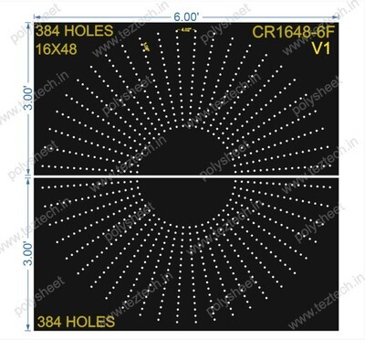 CRC117	6X6 FEET 16X48 HOLES CIRCLE POLYSHEET 2 PARTS