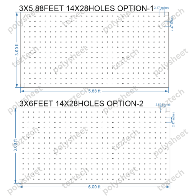SCR419	3X6 FEET 14X28 HOLES SCREEN TOTAL HOLES=392