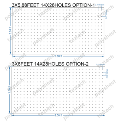 SCR419	3X6 FEET 14X28 HOLES SCREEN TOTAL HOLES=392