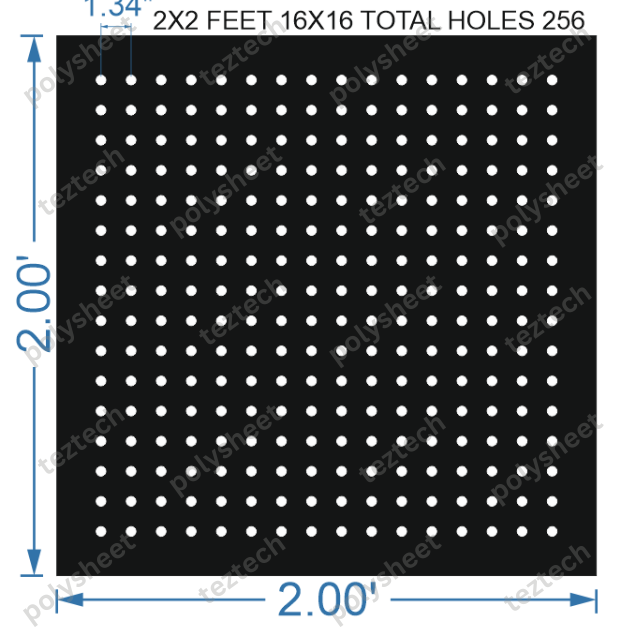 SCR380	 2X2 FEET 16X16 HOLES SCREEN TOTAL HOLES=256